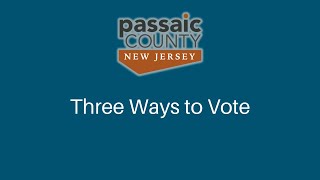 Passaic County Three Ways Vote [upl. by Kohsa175]