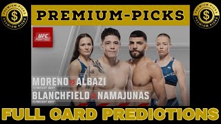 UFC Moreno vs Albazi full card predictions  picks [upl. by Anyk566]