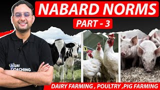 NABARD Norms3  Dairy Farming  Pig Farming  Poultry Broiler Farming [upl. by Atiras]