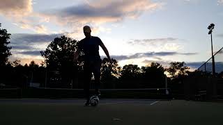 practice soccer volleying playing soccer tennis [upl. by Marijane]