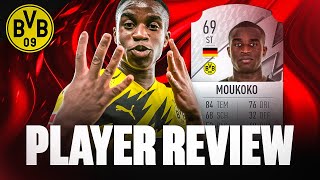 FIFA 22 ER IST ENDLICH IM SPIEL GOAT MOUKOKO PLAYER REVIEW [upl. by Gardell]