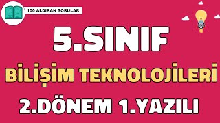 5Sınıf Bilişim Teknolojileri 2Dönem 1Yazılıya Hazırlık Soruları🧑‍🎓💯 yazılı [upl. by Irap350]