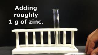 Zinc and Hydrochloric Acid The Flame Test [upl. by Anatola151]