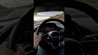 🏎️💥Audi R8 V10 Topspeed autobahn [upl. by Araet]