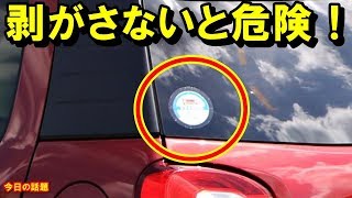 【衝撃】意外と知らない車に貼られているあのステッカーは剥がして大丈夫？知らないと法律違反に…！？知ってよかった雑学【驚愕】【今日の話題】 [upl. by Magan]