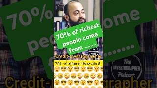 🤑70 Of Richest People Comes FromInvestographer AbhishekKar shorts ytshorts money [upl. by Ahsinyar]