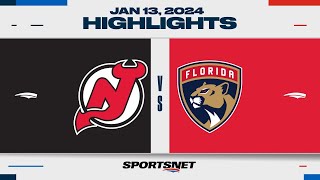 NHL Highlights  Devils vs Panthers  January 13 2024 [upl. by Uzia]