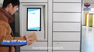 Stainless Winnsen Automated Parcel Lockers Self Pick Up Electronic Smart Cabinet [upl. by Hafinah]