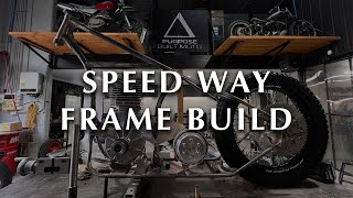 Scratch Built Chopper Frame  Purpose Built Moto [upl. by Airehtfele]