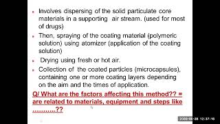 Microencapsulation part two [upl. by Anirual]