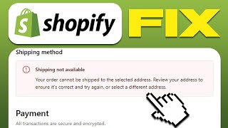 How To Fix Shopify Shipping Not Available For Selected Address 2024 [upl. by Bradeord298]