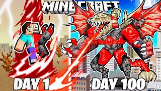 I Survived 100 Days as a DRAGON DRILLMAN in Minecraft [upl. by Enigroeg980]