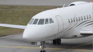 Dassault Falcon 2000 landing at airport BernBelp HD [upl. by O'Toole]