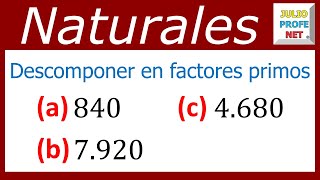 DESCOMPOSICIÓN DE NÚMEROS EN FACTORES PRIMOS  Video 3 [upl. by Manley]