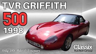 1998 TVR GRIFFITH 500 ROSSO PEARL RED WITH PARCHMENT HIDE INTERIOR  38K MILES amp 2 OWNERS [upl. by Catarina]