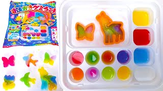 Popin Cookin DIY candy kit Maker Animals Gummy Land oekaki gummy land Asmr Kracie Japanese [upl. by Lawley]