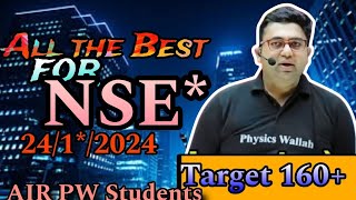 NSEPNSEC 2024 Strategy of 160  cutoff and MI MAS  ft Shivendu Sir physiscwallah nsep [upl. by Merola]