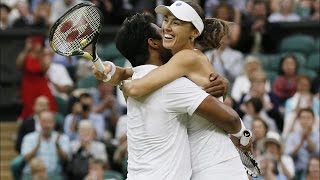 US Open  Leander Paes  Martina Hingis Reach Mixed Doubles Final [upl. by Brander]