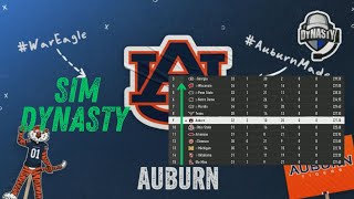 Top 10 Recruiting Class  Sim Only Auburn Dynasty Year Two [upl. by Nojram466]