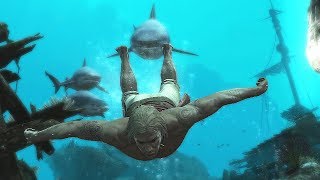 Assassins Creed 4 Black Flag Underwater Exploration amp Jackdaw Rampage [upl. by Frech]