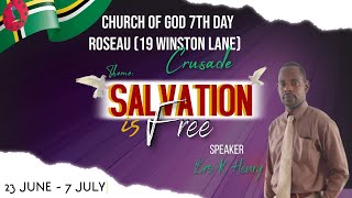 Salvation Is FREE Crusade Roseau Dominica Night FIVE [upl. by Ivah]