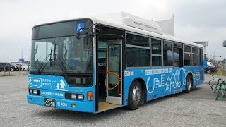 西鉄バス電動バス社会実験 香椎照葉３丁目～千早駅 [upl. by Decca]