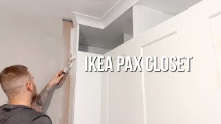 Built In IKEA PAX Wardrobe Hack  EASY DIY BUILT IN [upl. by Nnylsor]