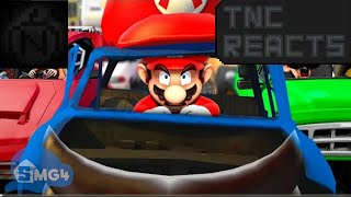 TNC Reacts to SMG4S Mario Gets Stuck In Traffic [upl. by Byrn]