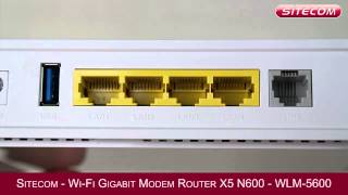 Sitecom Wi Fi Gigabit Modem Router X5 N600 WLM 5600 [upl. by Annalla106]