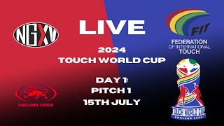 LIVE RUGBY TOUCH WORLD CUP  DAY 1 PITCH 1 [upl. by Sihtam]