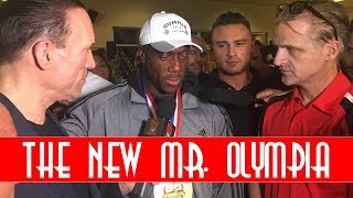 SHAWN RHODEN MR OLYMPIA VICTORY INTERVIEW [upl. by Eylrac726]