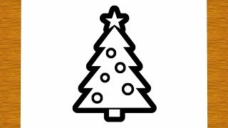 COMMENT DESSINER UN SAPIN DE NOËL  Dessins faciles [upl. by Leisam]