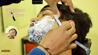 The Great Indian ASMR Beard Shave  Straight Razor  Sajid Barber [upl. by Odlaw]