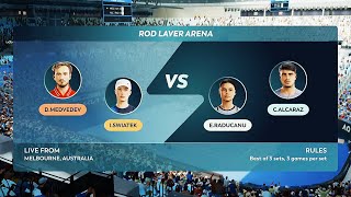 IGA SWIATEK DANIIL MEDVEDEV VS EMMA RADUCANU CARLOS ALCARAZ  Rod Laver Arena  TopSpin 2K25 [upl. by Nehepts]