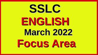 Focus Area 2022 SSLC English [upl. by Esiahc]