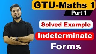 GTU Maths 1  Indeterminate Forms  Solved Example  Indeterminate Forms in Hindi  Well Academy [upl. by Perkin317]