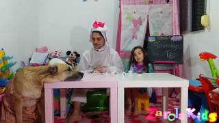 Merienda con perrostomamos el te con labrador y bodeguero andaluz paw patrol [upl. by Airbas]