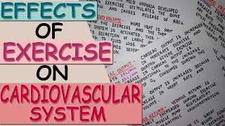 Effects of Exercise on Cardiovascular System Effects of Exercise  Exercise Physiology  Cardiology [upl. by Aer]