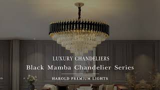 Black Mamba Chandelier by Harold Premium Lights [upl. by Satterlee]