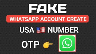 Official Trick 🔥  Fake Whatsapp Account With USA 🇱🇷 Number  OTP Recieve [upl. by Portuna]