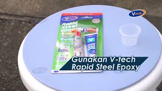 VT140 Rapid Steel Epoxy Facebook version Indonesian [upl. by Nosretep]