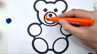 Coloring little bear [upl. by Zeugirdor]