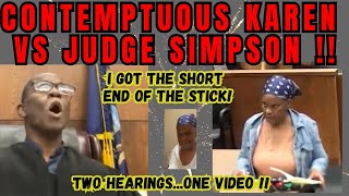 CONTEMPTUOUS KAREN ACCUSES JUDGE OF GIVING HER THE SHORT END OF THE STICK karen contempt [upl. by Ronda797]