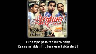 Aventura  Gone lyric  letra [upl. by Ocirrej]