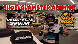 Buying my first Shoei Helmet  Shoei Gallery Osaka  Shoei Glamster Abiding [upl. by Annoved937]