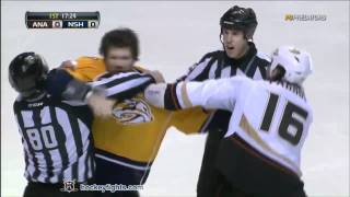 George Parros vs Brian McGrattan Dec 10 2011 [upl. by Adriel]