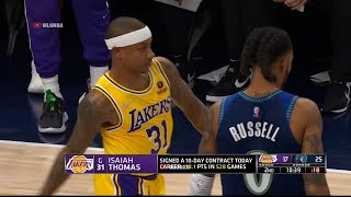 Isaiah Thomas checks in gets a standing ovation and scores first points 🙌 [upl. by Imeon276]