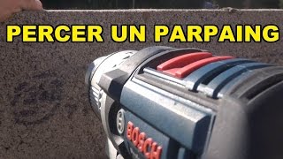 percer un parpaing faire un trou dans un parpaing béton [upl. by Aratehs]