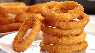 Homemade Onion Rings  Super Crispy Easy and Delicious [upl. by Bornie]