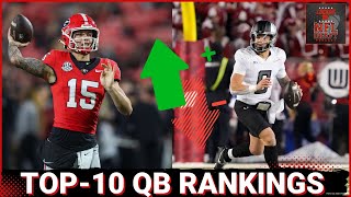 Carson Beck climbs high in latest top10 QB rankings for 2025 NFL Draft [upl. by Assetak]